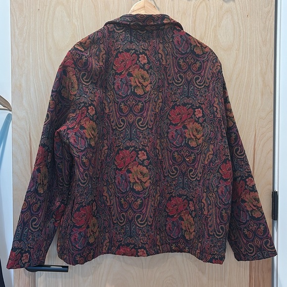 Vtg White Stag Tapestry Jacket Paisley Blazer Carpetbag Size XL - Picture 4 of 8